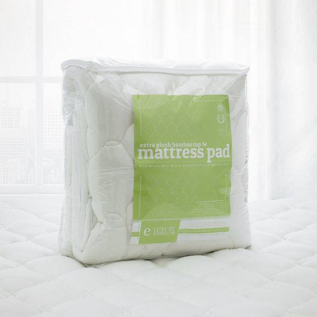 Bamboo Mattress Pad with Fitted Skirt - Extra Plush Cooling Topper