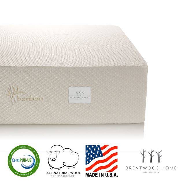 Brentwood Home 13” Bamboo Gel Memory Foam Mattress