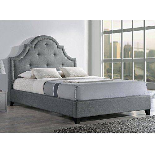 Baxton Studio Colchester Linen Modern Platform Bed