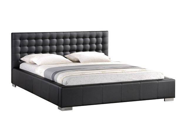 Baxton Studio Madison Modern Bed with Upholstered Headboard