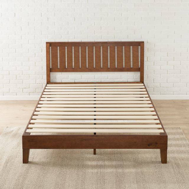 Zinus 12 Inch Deluxe Solid Wood Platform Bed With Headboard