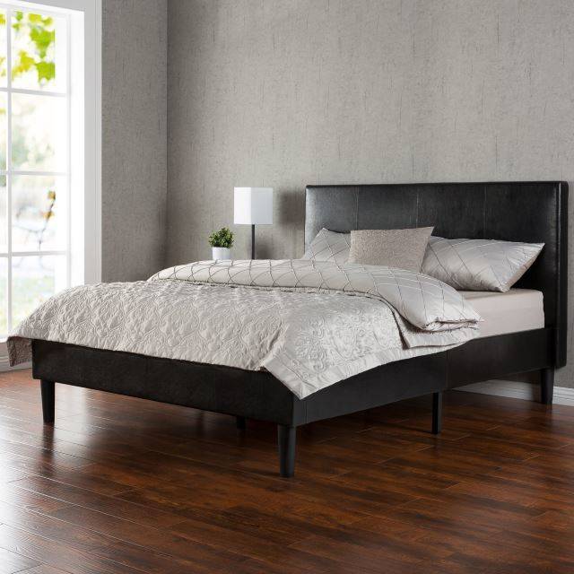 Zinus Deluxe Faux Leather Upholstered Platform Bed