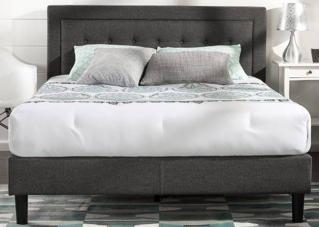 Zinus Upholstered Button Tufted Premium Platform Bed